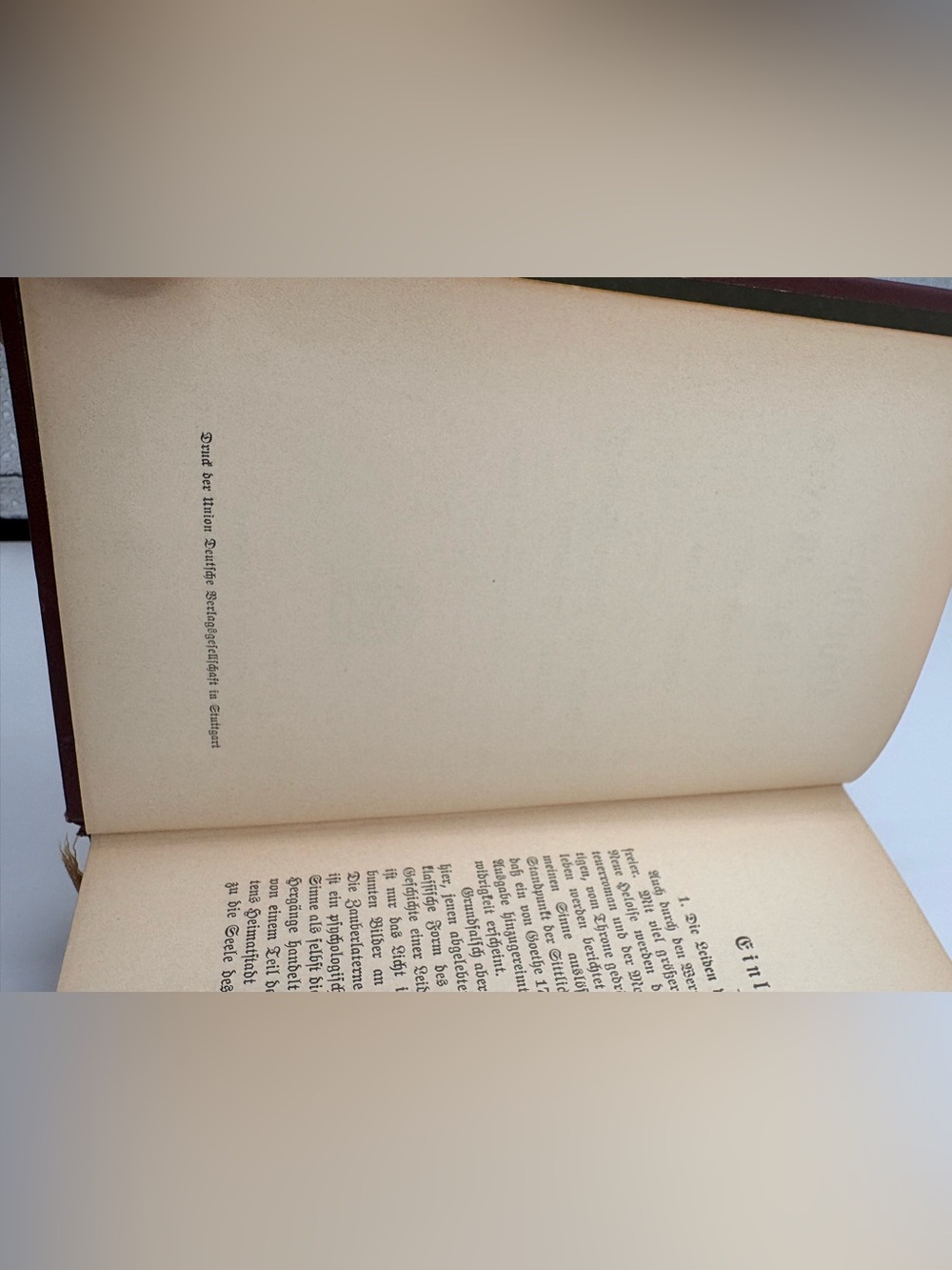 Antique 1910 Goethes Sämtliche Werke Hardcover Book - Burgundy with Gold Accents - Picture 9 of 9